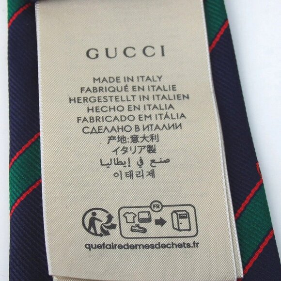 Authentic GUCCI 744392 4E217 Interlocking G Shelly tie silk [Used] - Picture 10 of 11